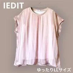 IEDIT イディット フェリシモ 重ね着風 ブラウス LL ピンク レイヤードのサムネイル