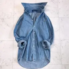 ラルフローレン デニムシャツ ワンポイント刺繍 S 長袖
