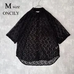 ONCILY フロッキーレースシアーシャツ メンズ レディース ブラック Mのサムネイル