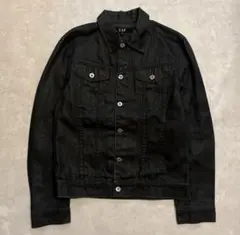 archive black coated denim jacket