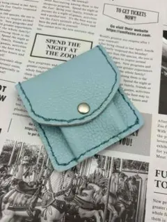 水色レザーコインケース