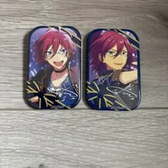 あんさんぶるスターズ　一番カフェ　スクエア缶バッジ　七種茨　2点