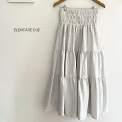 ELENCARE DUE リネンライクティアードスカート3285