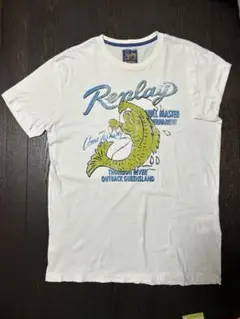 REPLAY Tシャツ ホワイト フィッシングプリントのサムネイル
