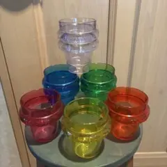 カラフルプラスチックグラスセット 6個