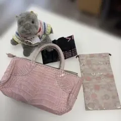IBIZA　美品！ワニ革　ハンドバッグ！内装同素材ポーチ付 希少