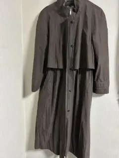 ブラウン ロングコート サイドポケット付き