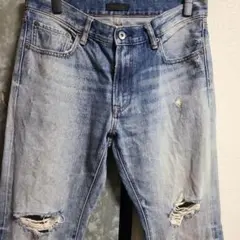 old uniqlo 00s 鬼ヒゲ ダメージ uniqlo 縦落ち　ユニクロ