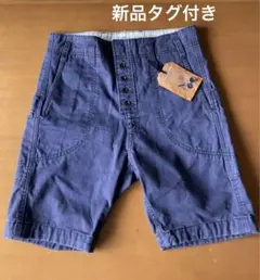 新品タグ付き　RNA ボタン　ハーフパンツ　チノ　ポケット　ネイビ