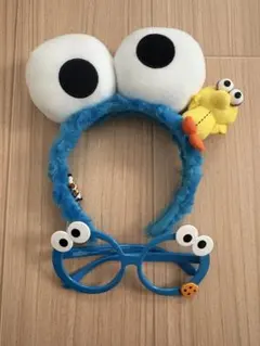 クッキーモンスター カチューシャ メガネ