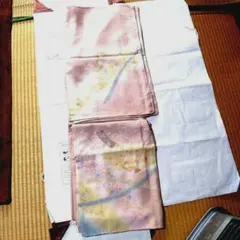 優しい淡いピンク色 豪華な金銀彩刺繍色とりどりの花柄 訪問着躾つき新品未使用品