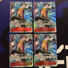 ワンピースカード　マルコ　パラレル　4枚　OP02-018 白ひげ海賊団　赤のサムネイル