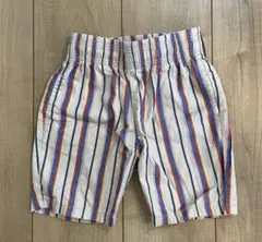 MARKEY'S マーキーズ　ストライプ柄ハーフパンツ（オレンジ・青）80cm