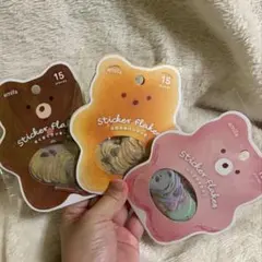 amifa ふわふわスイーツ フレークステッカー♡ 3点セット