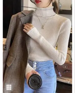 GRL タートルネックリブニットトップス[k8534v]