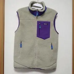 PATAGONIA CLASSIC RETRO-X VEST ベージュ/紫
