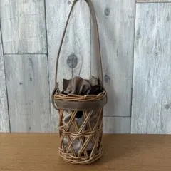 値下げしました！Flea Store Vegetal ラタン 巾着付　カゴバッグのサムネイル