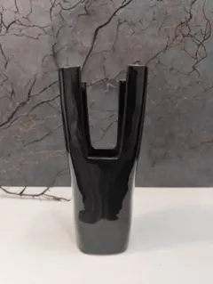 黒色 陶器製 変形花器 生花 花瓶 モダンのサムネイル