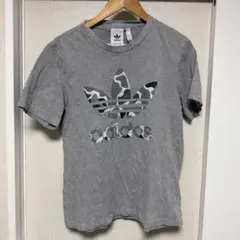 adidas グレー　Tシャツ　Ｌ