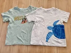 無印 ウミガメ&breeze くま 120 Tシャツ　2枚セットのサムネイル