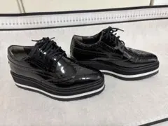 SANDREWS ブラックローファー厚底のサムネイル