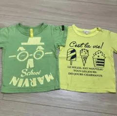 緑と黄色の Tシャツ 2枚セット 100のサムネイル