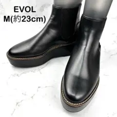 【超美品】EVOL イーボル ブラック サイドゴアブーツ M 厚底 レザー
