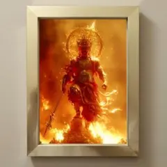 663【素戔嗚と荒龍・雷神の怒り】厄災を断つ暴風と金色の波濤【神仏画