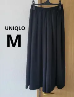 ユニクロ レディース ワイドパンツ ガウチョパンツ ブラック Mサイズ