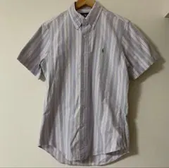 ●RALPH LAUREN CUSTOM FIT ストライプ BD シャツ M●