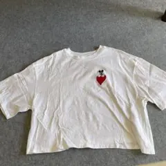 GU Disney ミッキーマウス クロップドTシャツ Mサイズ