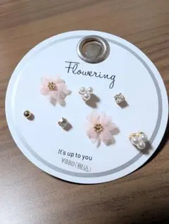 Flowering ステンレスポスト☆フラワーピアス他セット 新品未使用品 春に