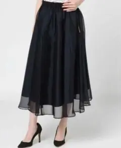 UNITED TOKYO リバーシブル オーガンジースカート 黒 2way使用可