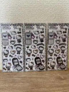 【正規品】平成ハッピーフォン　キティ　モノクロ　3枚セット