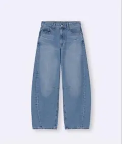 GU バレルレッグジーンズ 65ブルー