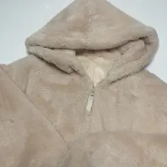 Lovetoxic フリースフードジャケット ベージュ