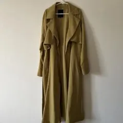 【JEANASIS】レディース　トレンチコート　からし色　フリー　ラグラン袖
