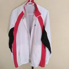 YONEX ナイロンジャケット Lサイズ ホワイト/レッド/ブラック
