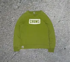CHUMS チャムス ビッグロゴ スウェット トレーナー モスグリーン Lサイズのサムネイル