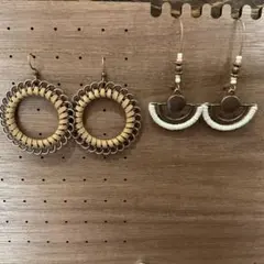 ユニークデザインのピアスセット　NO、17、18