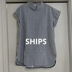 SHIPS ストライプ柄 半袖ブラウスのサムネイル