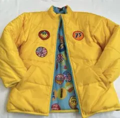 K.L.C. ケーエルシー　黄色カラフルリバーシブルジャンパー　ジャケット