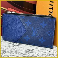 ルイヴィトン　タイガラマ　コインカードホルダー　コバルト　極美品