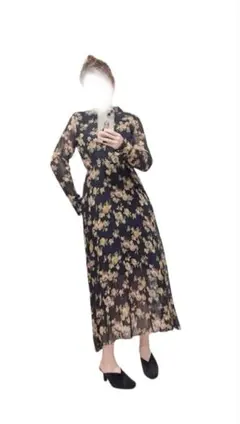 GROVE花柄ロングワンピース美品