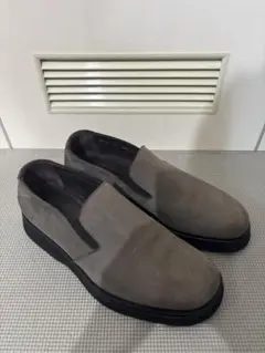 ARMANI ジョルジオ アルマーニ ホワイト レザー ローファー 41 26