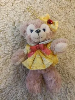 シェリーメイ ぬいぐるみバッジ 黄色コスチューム ハートリボン ディズニーシー