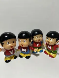 企業物！ヤン坊マー坊ソフビ4体セット高さ15cm レトロヤンマー製