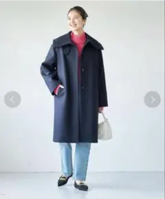 green label relaxingメルトンコート ネイビー