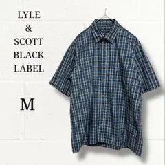 LYLE & SCOTT ライル＆スコット 半袖チェックシャツ M ブルーのサムネイル