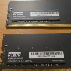 ★☆★　中古 KLEVV DDR4 2666 8GB x 2枚 16GB　★☆★ KLEVV DDR4-2666 8GB メモリー 2枚セット 本体 - メルカリ